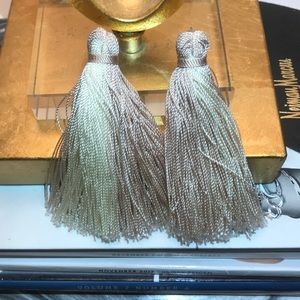 Blush tassel earrings